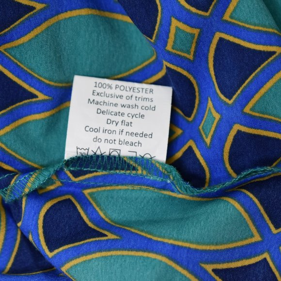 Mud Pie Women's Embroidered Tunic Size Small Flare Sleeve Cover Up Blouse Teal - Picture 13 of 13